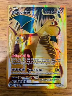NEAR MINT! Dragonite EX (106/108) XY Evolutions Full Art Gold Pokemon Card! - Image 1