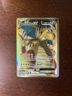NEAR MINT! Dragonite EX (106/108) XY Evolutions Full Art Gold Pokemon Card! - Image 1