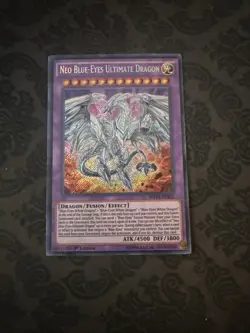YUGIOH! Neo Blue-Eyes Ultimate Dragon MVP1-ENS01 Secret Rare 1st Edition - Image 1
