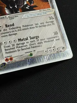 Pokemon Card TCG Aggron ex Holo Rare 95/100 EX Sandstorm 2003 Vintage *wrinkles* - Image 2