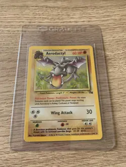 Pokemon Card Aerodactyl 1/62 Holo Rare Fossil Set 1999 Vintage Wotc - Image 1
