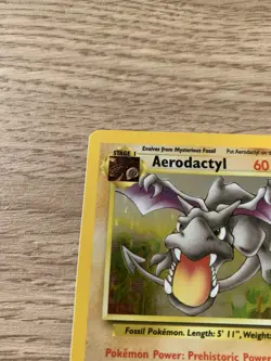 Pokemon Card Aerodactyl 1/62 Holo Rare Fossil Set 1999 Vintage Wotc - Image 3