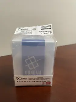 Gundam Card Game Official Card Case Set 01 ENGLISH Ver. In Hand - Image 1