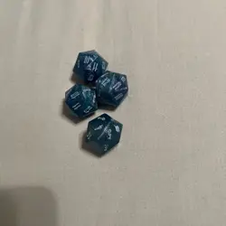 MTG Final Fantasy Lot 4 Crystal Shinra Blue Oversized D20 Dice counter Commander - Image 1