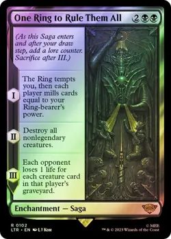 LTR Foil ONE RING TO RULE THEM ALL 1x Rare Lord of the Rings MTG NM - Image 1