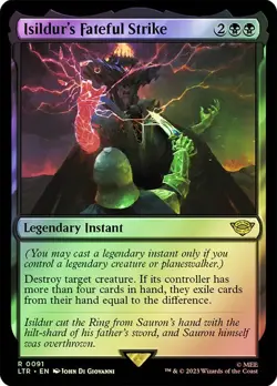 LTR Foil ISILDUR'S FATEFUL STRIKE 1x Rare Lord of the Rings MTG NM - Image 1