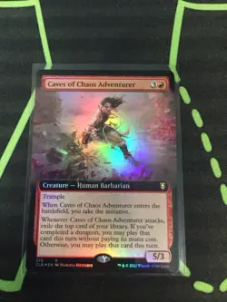 MTG Magic The Gathering Caves Of Chaos Adventurer Foil CLB Rare Ext Art - Image 1