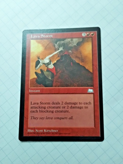 MTG Lava Storm Weatherlight Regular Common - Some Edge Wear - See PIcs - Image 1