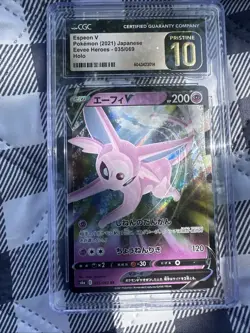 2021 Pokemon Espeon V Holo Eevee Heroes 035/069 Japanese - CGC PRISTINE 10 - Image 1