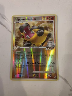 Pokemon: Hippowdon 42/111 Rising Rivals Reverse Holo Rare Vintage 2009 - LP/NM - Image 1