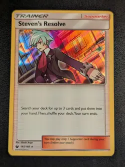 Steven's Resolve Celestial Storm Holo Rare 145/168 NM Pokemon TCG - Image 1