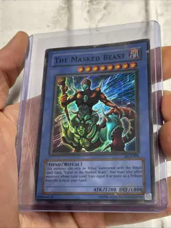 The Masked Beast DL2-001 Unlimited Edition Super Rare MP Vintage Yugioh! Card - Image 1