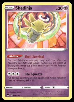 2020 Vivid Voltage Set Pokemon Card 066 Shedinja NM - Image 1