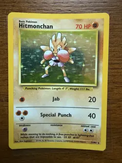 Hitmonchan Double Pack Holographic 7/102 Rare Find Pokemon Trading Card Game ￼ - Image 2