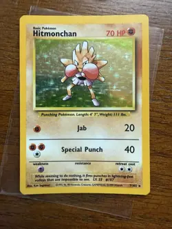 Hitmonchan Double Pack Holographic 7/102 Rare Find Pokemon Trading Card Game ￼ - Image 4