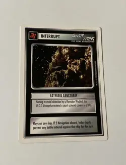 Star Trek CCG Interrupt Asteroid Sanctuary Common Card - Image 1
