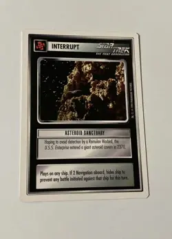 Star Trek CCG Interrupt Asteroid Sanctuary Common Card - Image 1