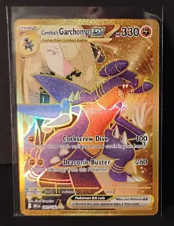 Pokemon Cynthia's Garchomp EX Holo 241/182 Destined Rivals Secret Rare NM Card - Image 1