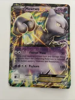 Mewtwo EX XY183 Jumbo Cards Holo RARE CARD, HEAVY DAMAGE ON CORNERS - Image 1