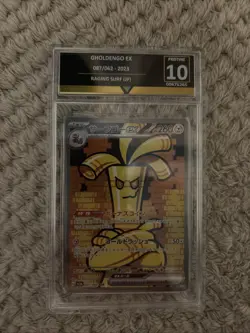 Pokemon Card Gholdengo ex 087/062 SAR Raging Surf Get Graded 10 PSA Alternative - Image 1