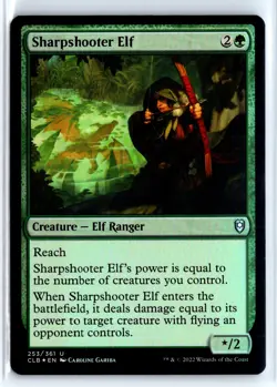 FOIL Sharpshooter Elf Baldur's Gate Uncommon - MTG Magic the Gathering Card - Image 1
