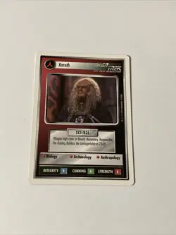 Star Trek CCG Personnel Klingon Koroth Uncommon Card - Image 1