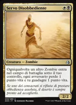 MTG Magic AKH Amonkhet - 1x ITA EX 208 U Servo Disobbediente - Image 1