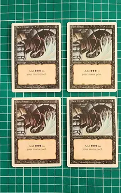 Magic the Gathering (MTG) - Dark Ritual X4 - Revised Edition (Black) (Swamp) - Image 1
