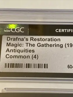 Vintage 1994 MTG DRAFNA'S RESTORATION Antiquities CGC 7 Magic The Gathering - Image 2