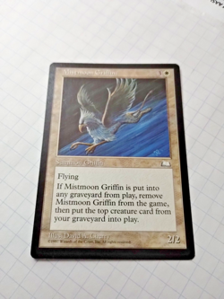 MTG Mistmoon Griffin Weatherlight Regular Uncommon - Some Edge Wear - See Pics - Image 2