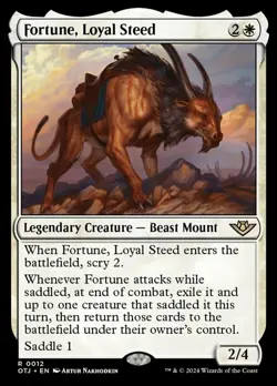Fortune, Loyal Steed Light Play, English Magic the Gathering MTG Outlaws of Thun - Image 1