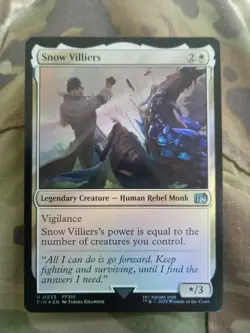 EXCELLENT Foil Snow Villiers (MTG Final Fantasy, White Uncommon) - Image 1