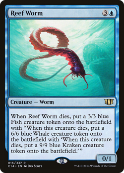 Reef Worm #16 (MP) Commander 2014 C14 Magic MTG - Image 1