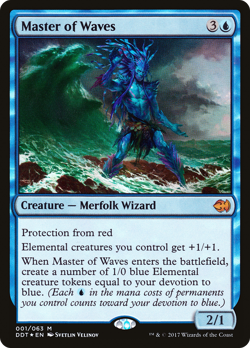 Master of Waves #1 (Foil) (MP) Merfolk vs Goblins DDT Magic MTG - Image 1