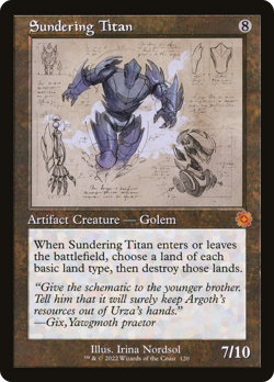 Sundering Titan (Schematic) #120 (DMG) Brothers' War BRR Magic MTG - Image 1