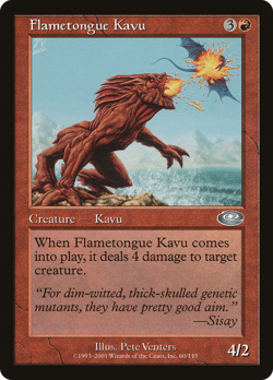 Flametongue Kavu #60 (MP) Planeshift PLS Magic MTG - Image 1