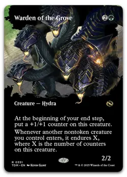 Warden of the Grove (Borderless) #351 (NM) Tarkir Dragonstorm TDM Magic MTG - Image 1