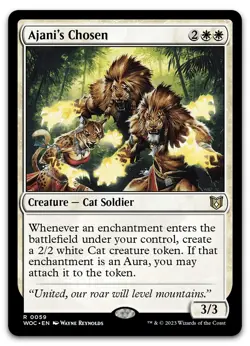 Ajani's Chosen #59 (NM) Wilds of Eldraine WOC Magic MTG - Image 1