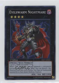 Evilswarm Nightmare 1st Ed. YuGiOh Hidden Arsenal 7: Knight of Stars n0c - Image 1