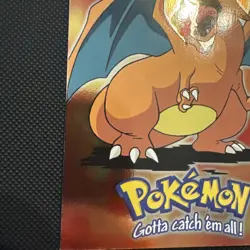 Pokemon TCG Topps Charizard E6 of 12 Movie Edition Holo Foil Blue Logo 1999 - Image 5