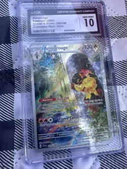 Pokemon 2023 Armarouge Scarlet & Violet 203/198 Illustration Rare Holo CGC 10 - Image 1