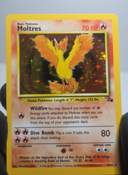 Moltres Holo - Pokemon 1999 Fossil #12 NM-MT - Image 3