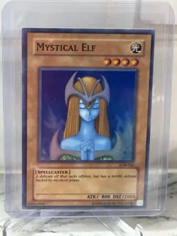 Yugioh Mystical Elf LOB-062 Super Rare 2017 Print NM - Image 1