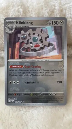 Pokemon TCG S&V Black Bolt: Klinklang 063/086 - Masterball - NM - Image 1