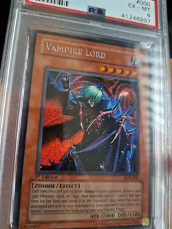 Yugioh 2003 Vampire Lord DCR-000 Dark Crisis 1st Edition PSA 6 MISPRINT - Image 4