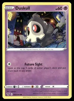2020 Vivid Voltage Set Pokemon Card 069 Duskull NM - Image 1