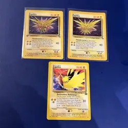 Pokemon card Lot Zapdos non holo 1st edition Zapdos Fossil Holo Zapdos Promo - Image 1