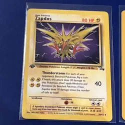 Pokemon card Lot Zapdos non holo 1st edition Zapdos Fossil Holo Zapdos Promo - Image 2