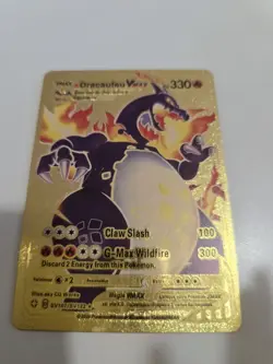 Charizard VMAX Gold Foil Pokemon Card Fan Art 330hp - Image 1