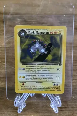 DARK MAGNETON 28/82 Team Rocket WOTC Pokemon Card Non-Holo Rare -LP - Image 2